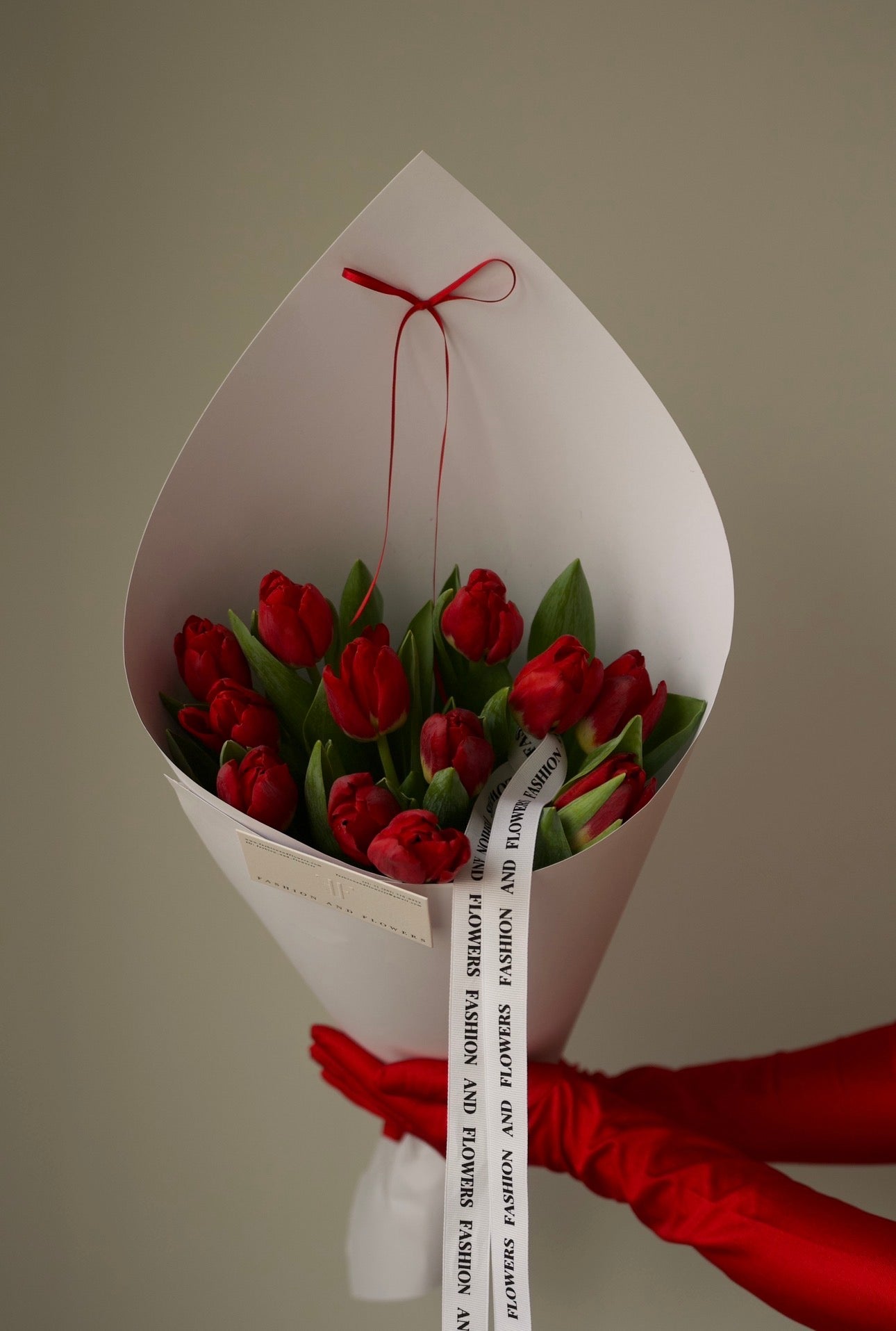 Tulip Note – Red Tulip Bouquet